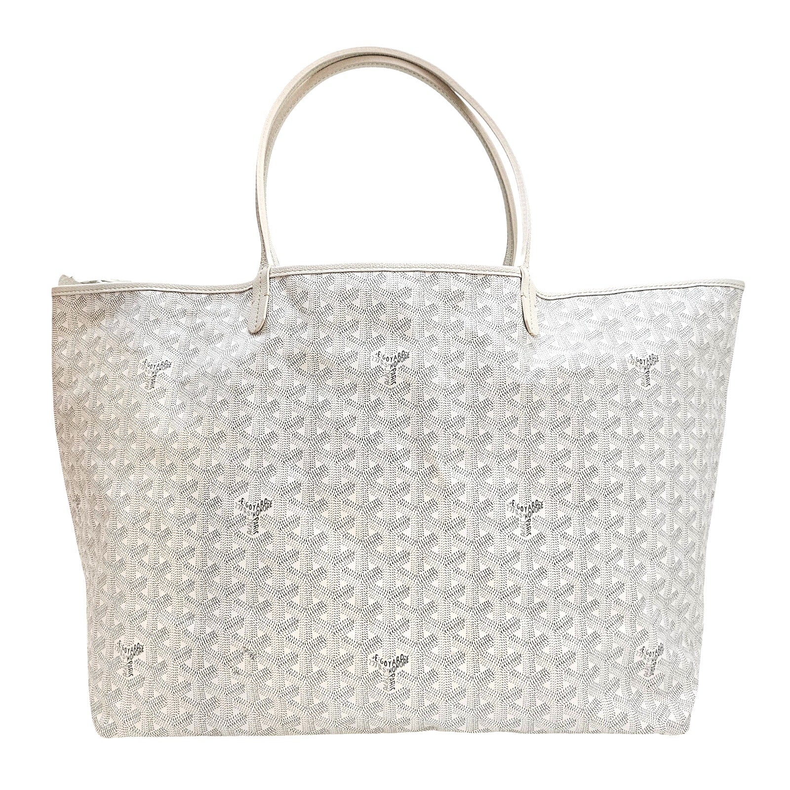 Goyard Saint Louis Goyardine GM Large Tote White