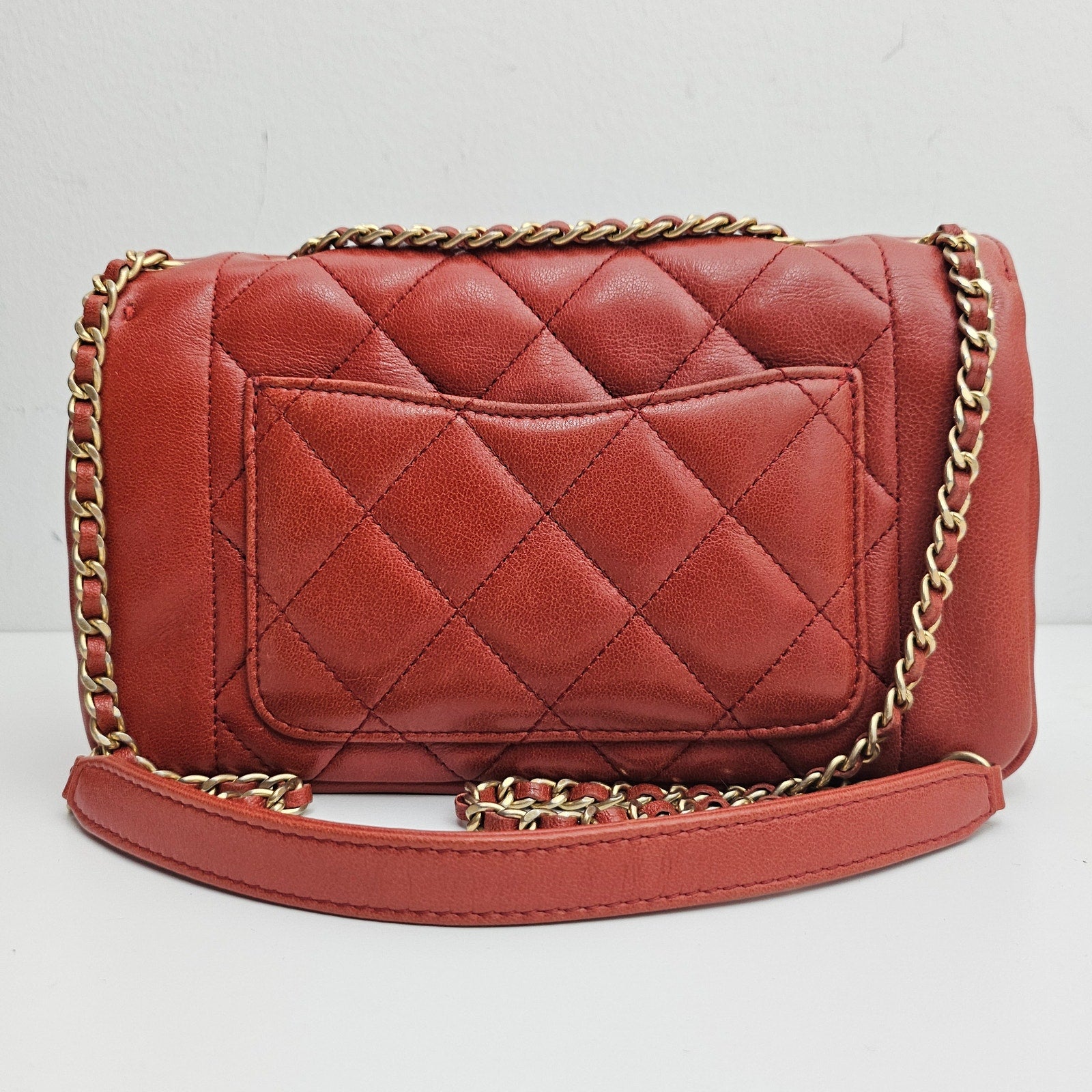 Chanel Small Diana Leather Brown Shoulder Bag