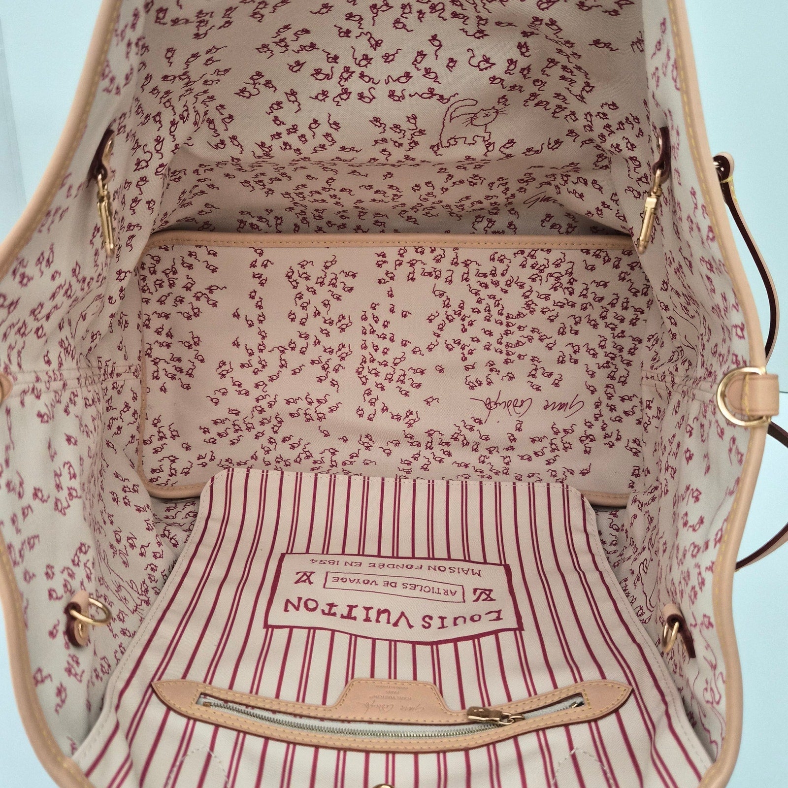 Louis Vuitton Travels With Grace Coddington Neverfull Inside Out GM