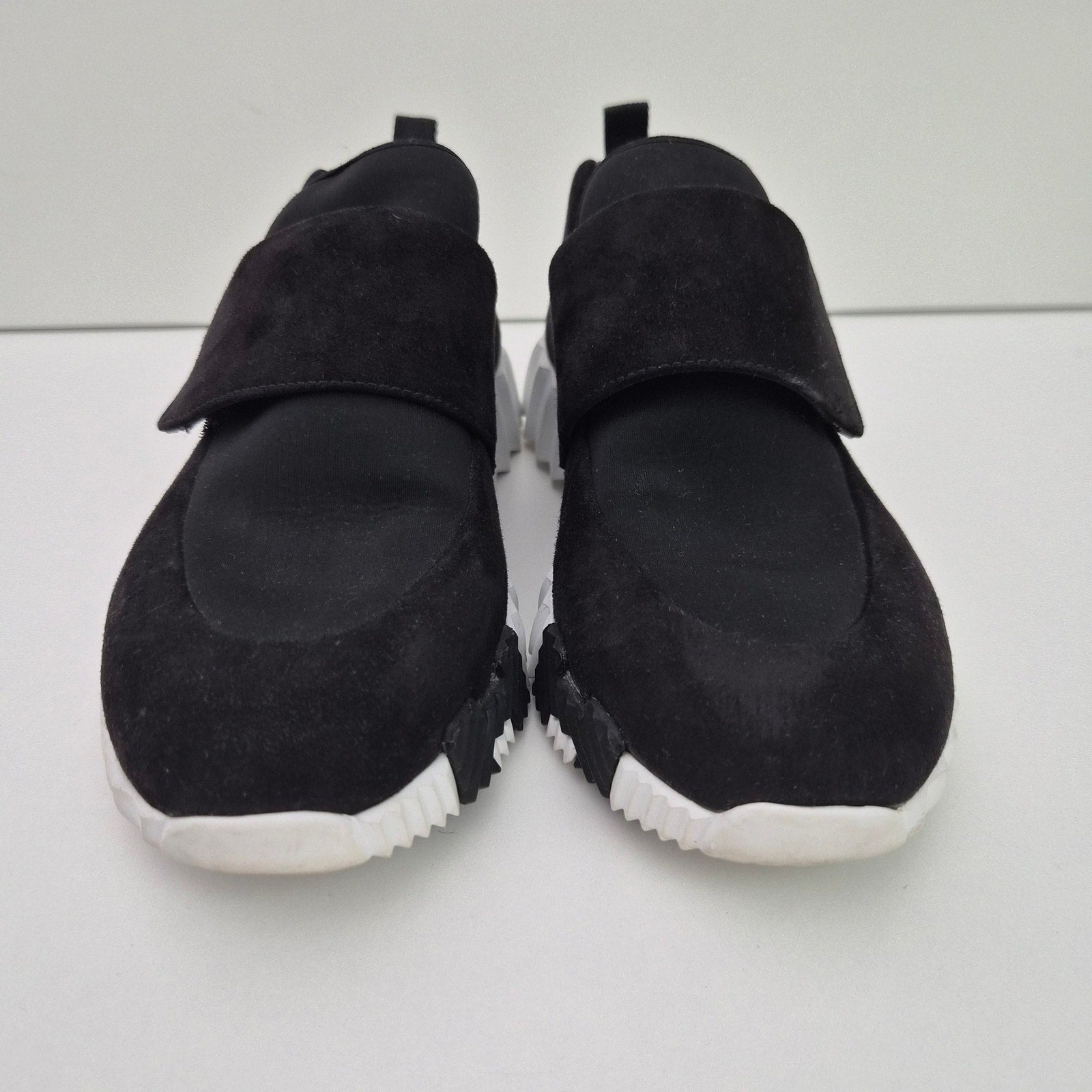Hermes Low Top Bouncing Suede Sneaker Black Size US 6 / EU 36