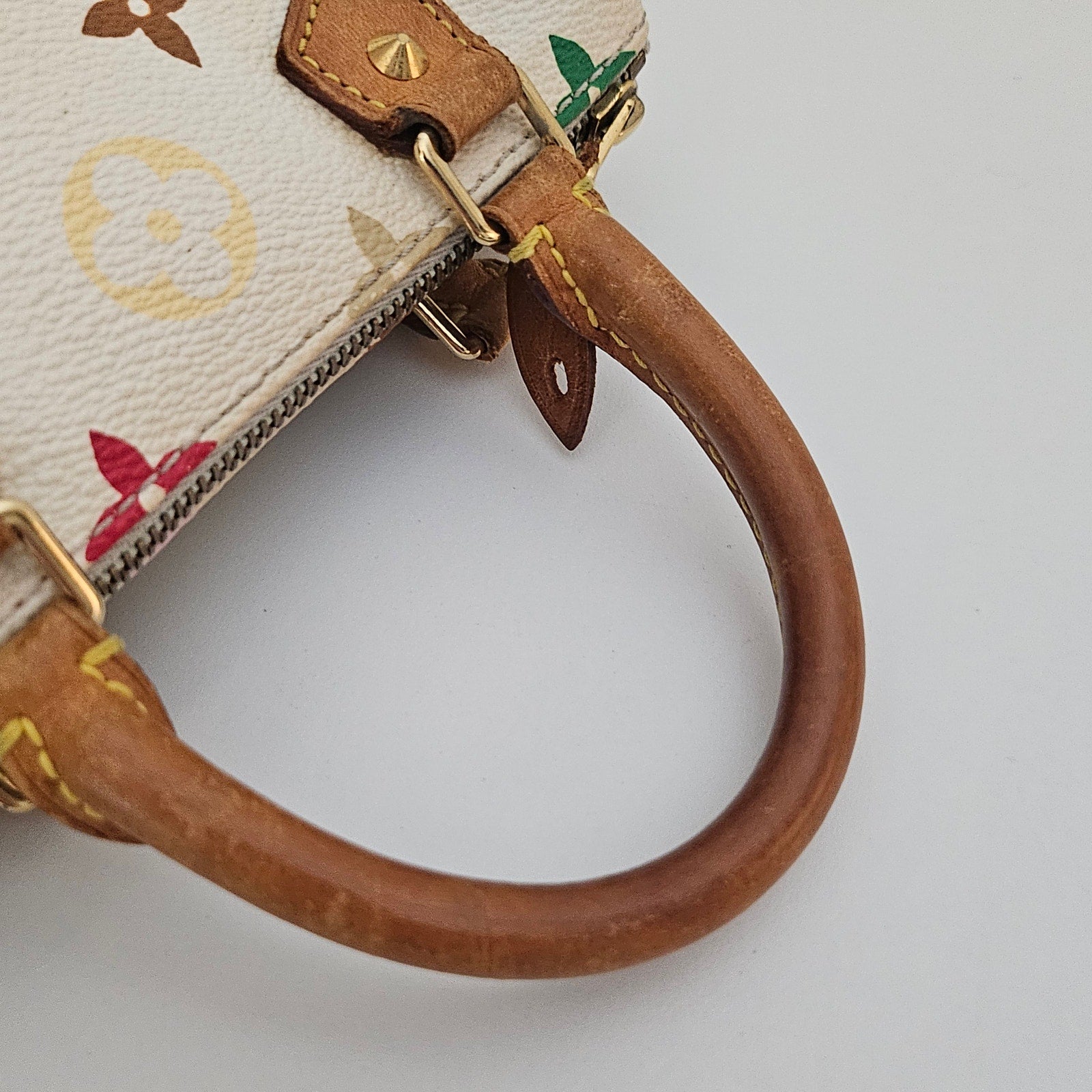 Louis Vuitton Takashi Murakami White Multicolor Mini Speedy