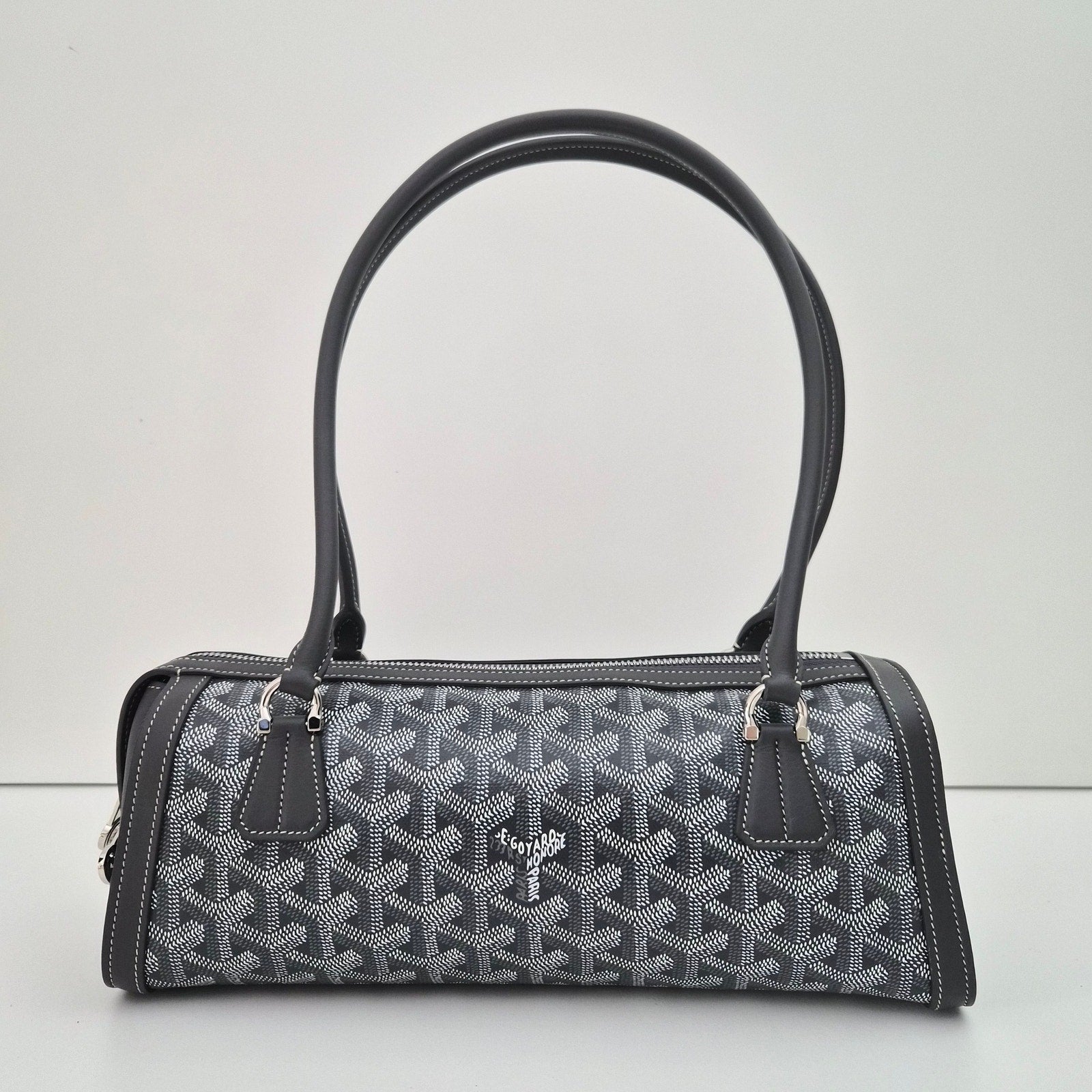 Goyard Goyardine Gray Bonbonniere Bag