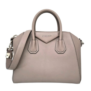 Givenchy Small Gray Leather Antigona Shoudler Bag 2026