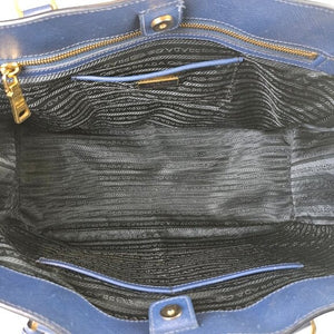 Prada Saffiano Leather Lux Large Tote Blue