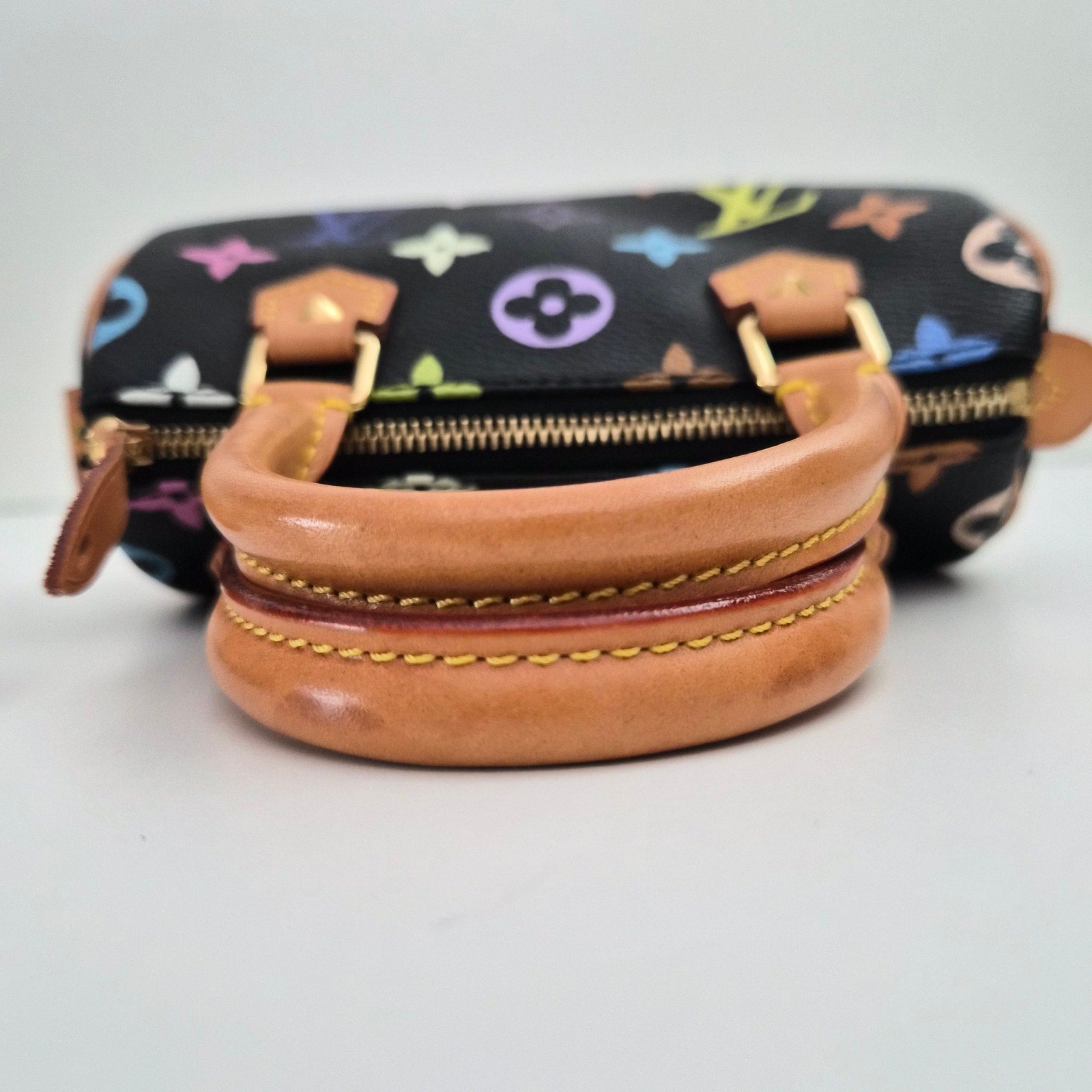 Louis Vuitton Takashi Murakami Black Multicolor Mini Speedy