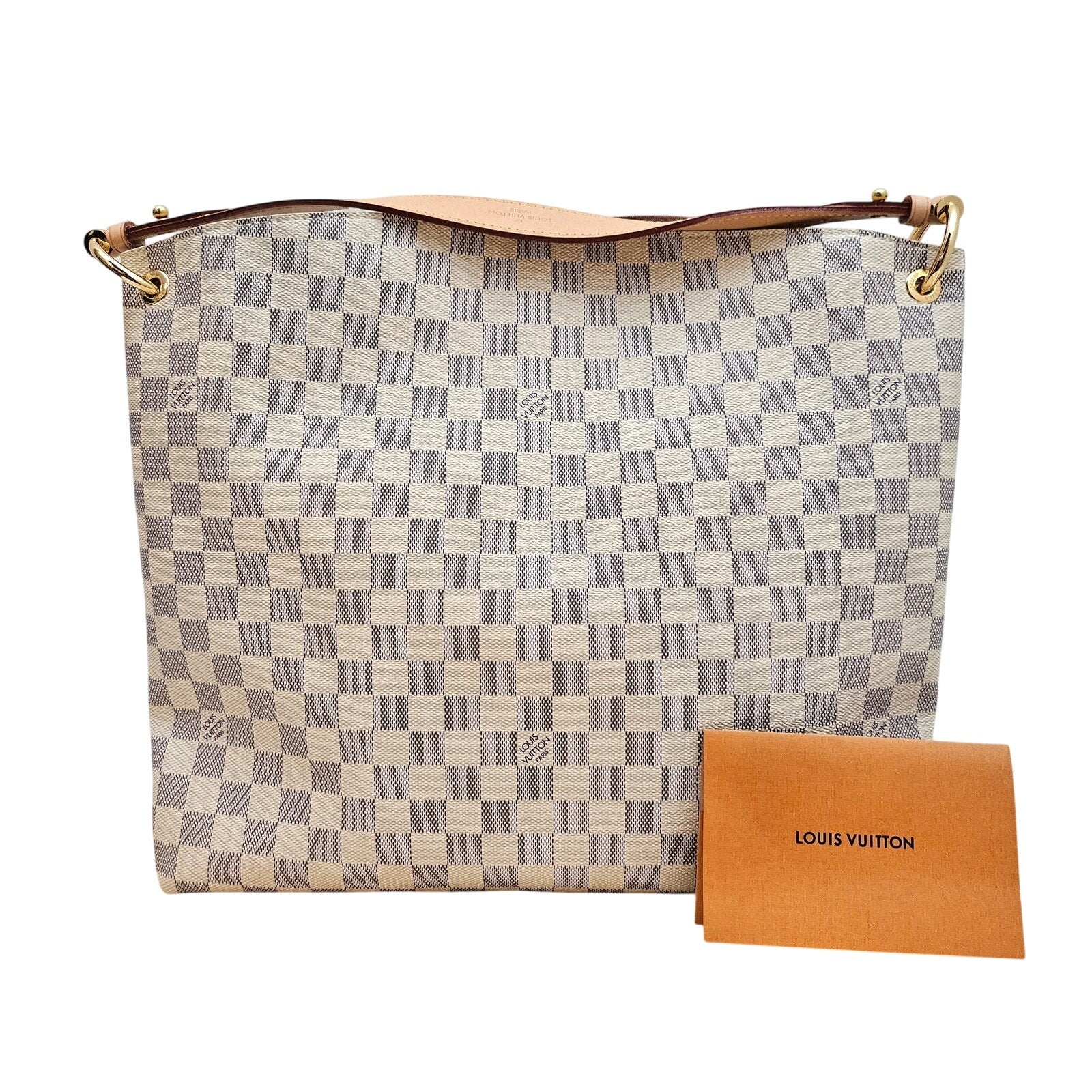 Louis Vuitton Damier Azur Graceful MM Rose Ballerine Shoulder Bag