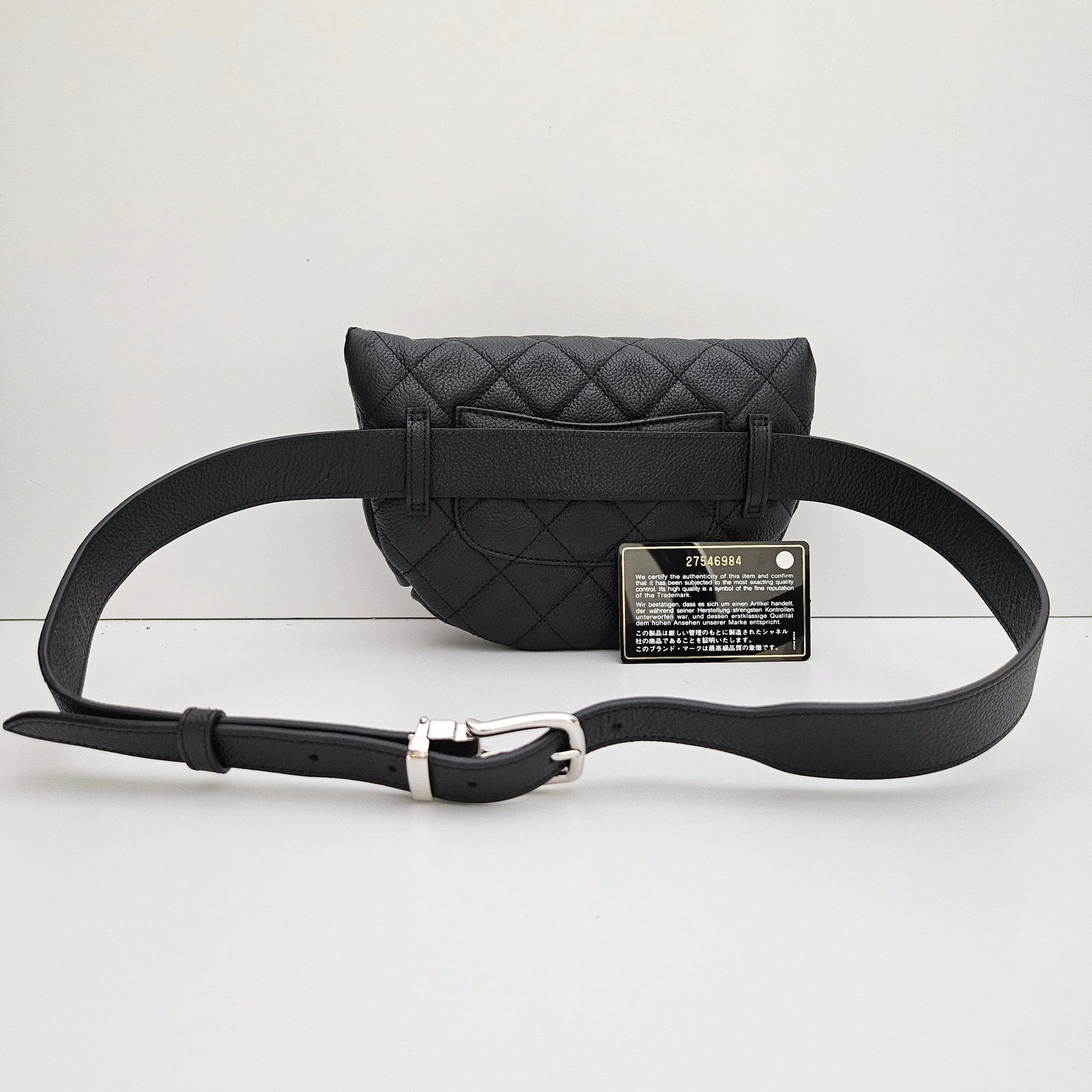 Chanel Black Leather Uniform Belt Bag