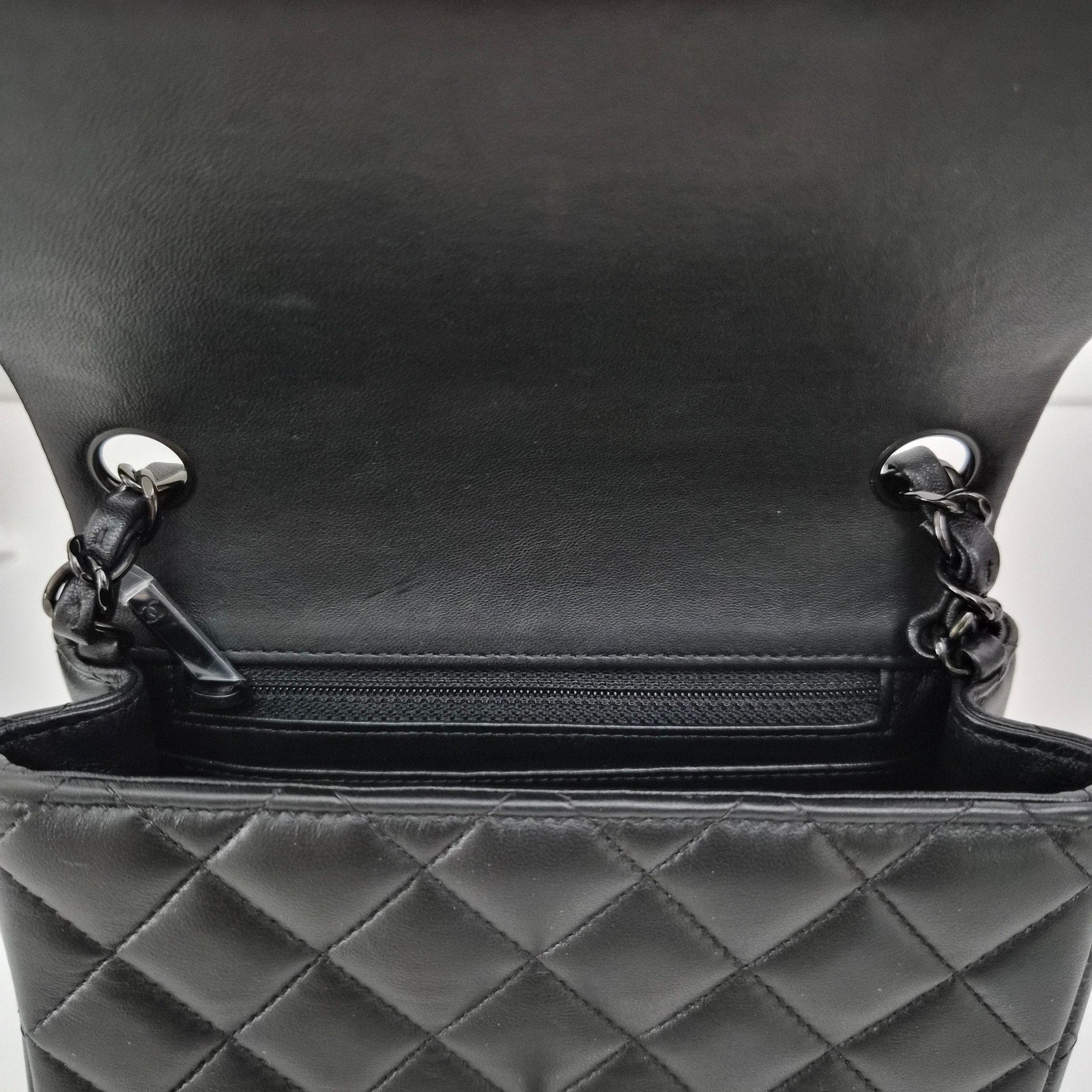 Chanel Lambskin Mini Square So Black Crossbody Bag