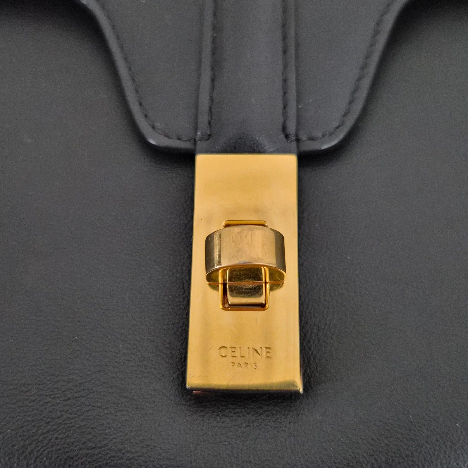 Celine Smooth Calfskin Teen Soft 16 Shoulder Bag Black