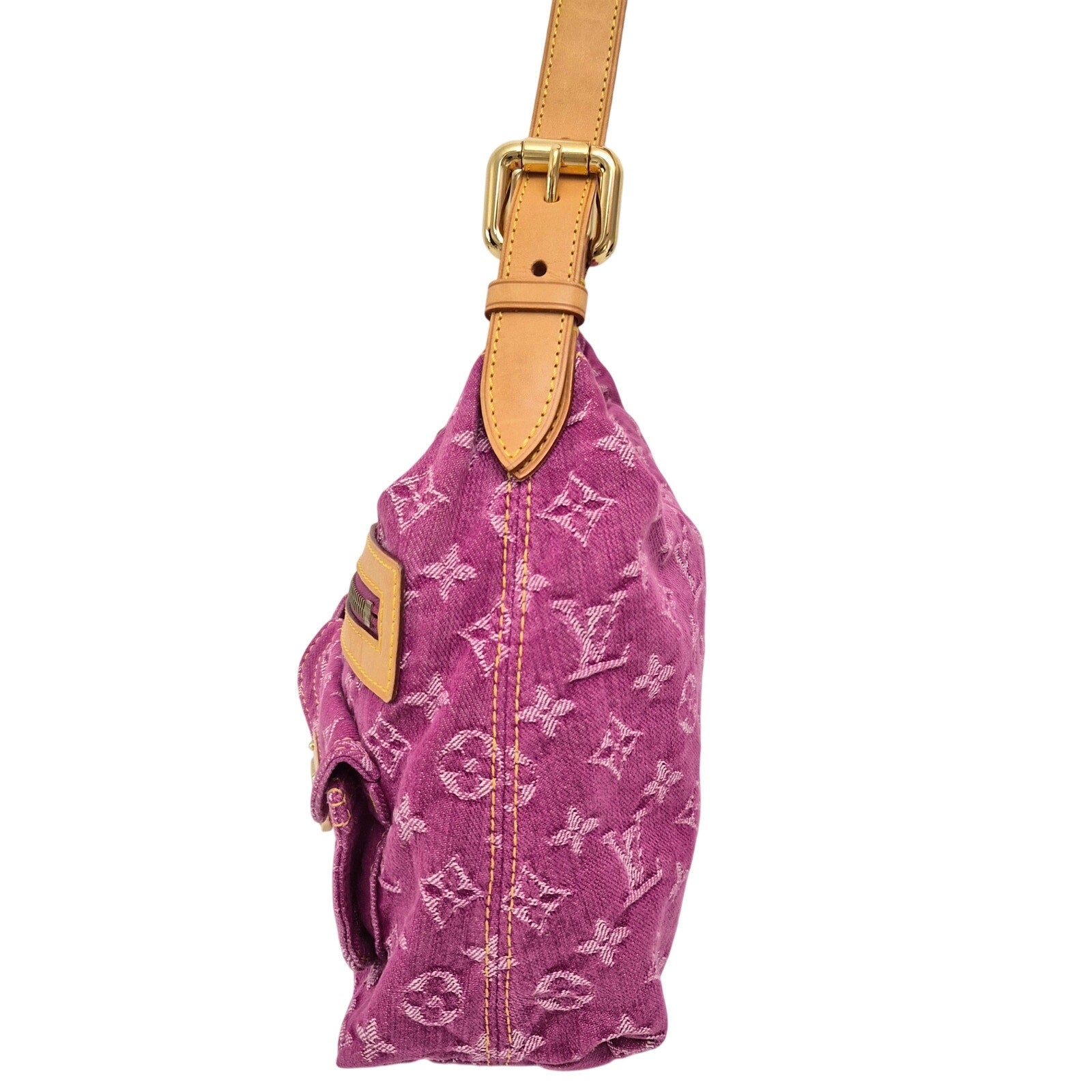 Louis Vuitton Fuchsia Denim Monogram Baggy PM Bag