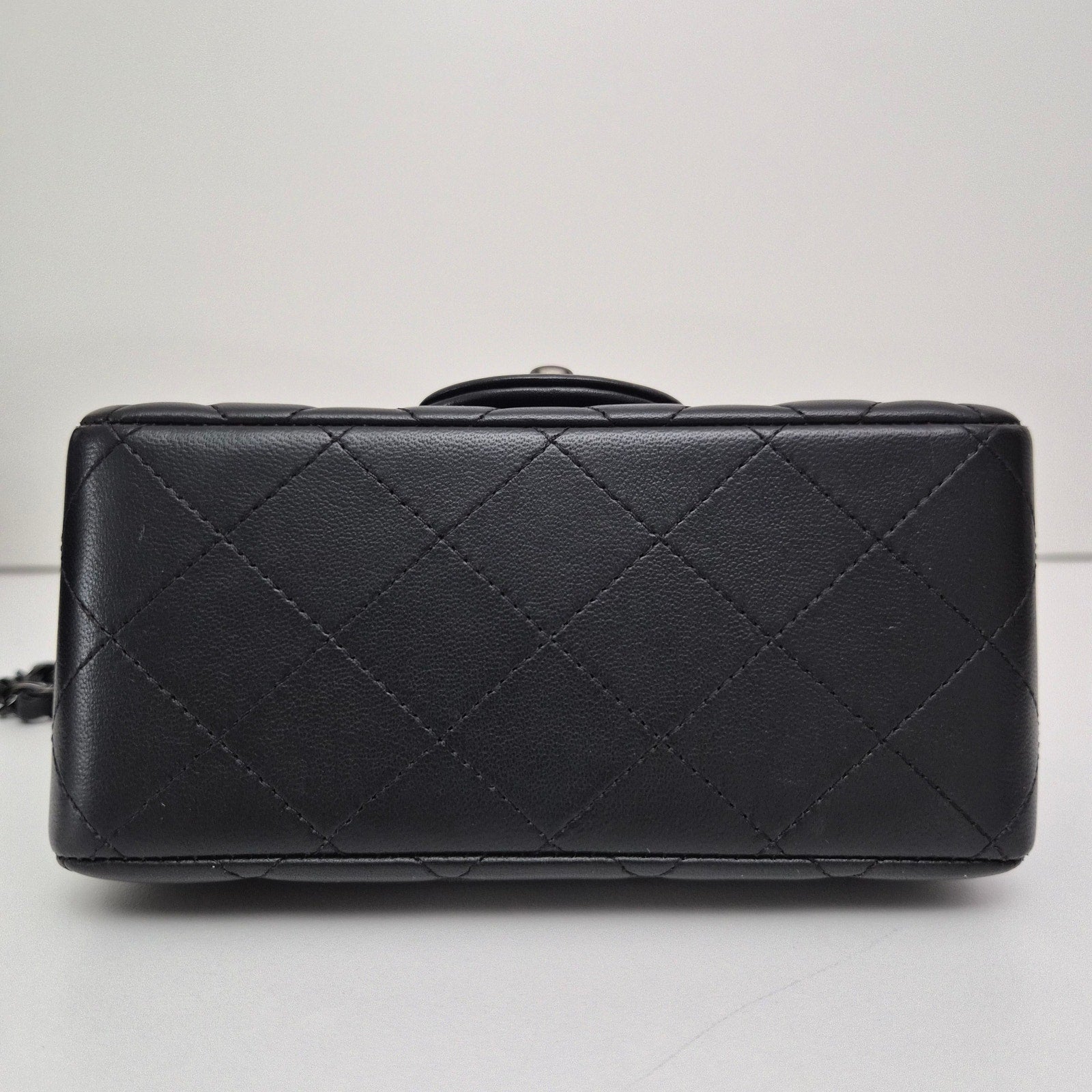 Chanel Lambskin Mini Square So Black Crossbody Bag