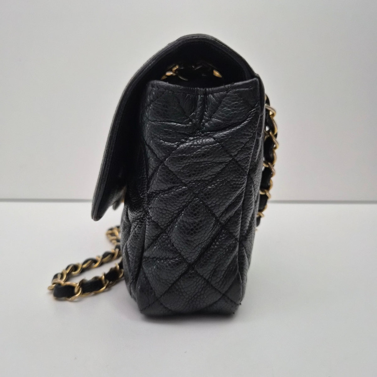 Chanel Crumpled Caviar Leather Flap Bag