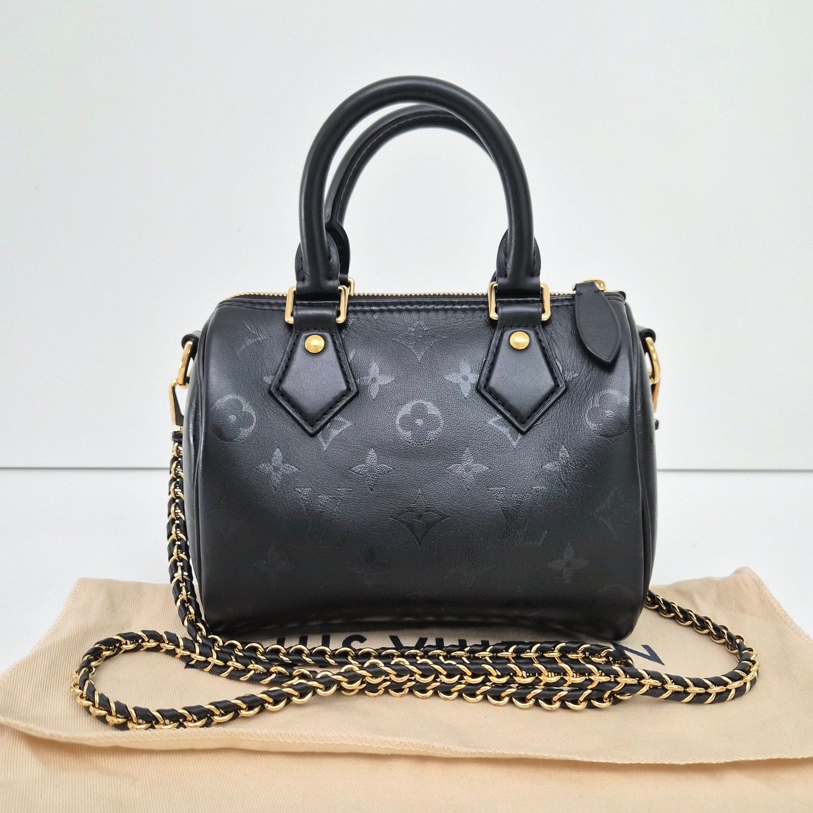 Louis Vuitton Monogram Ink Speedy BB Black