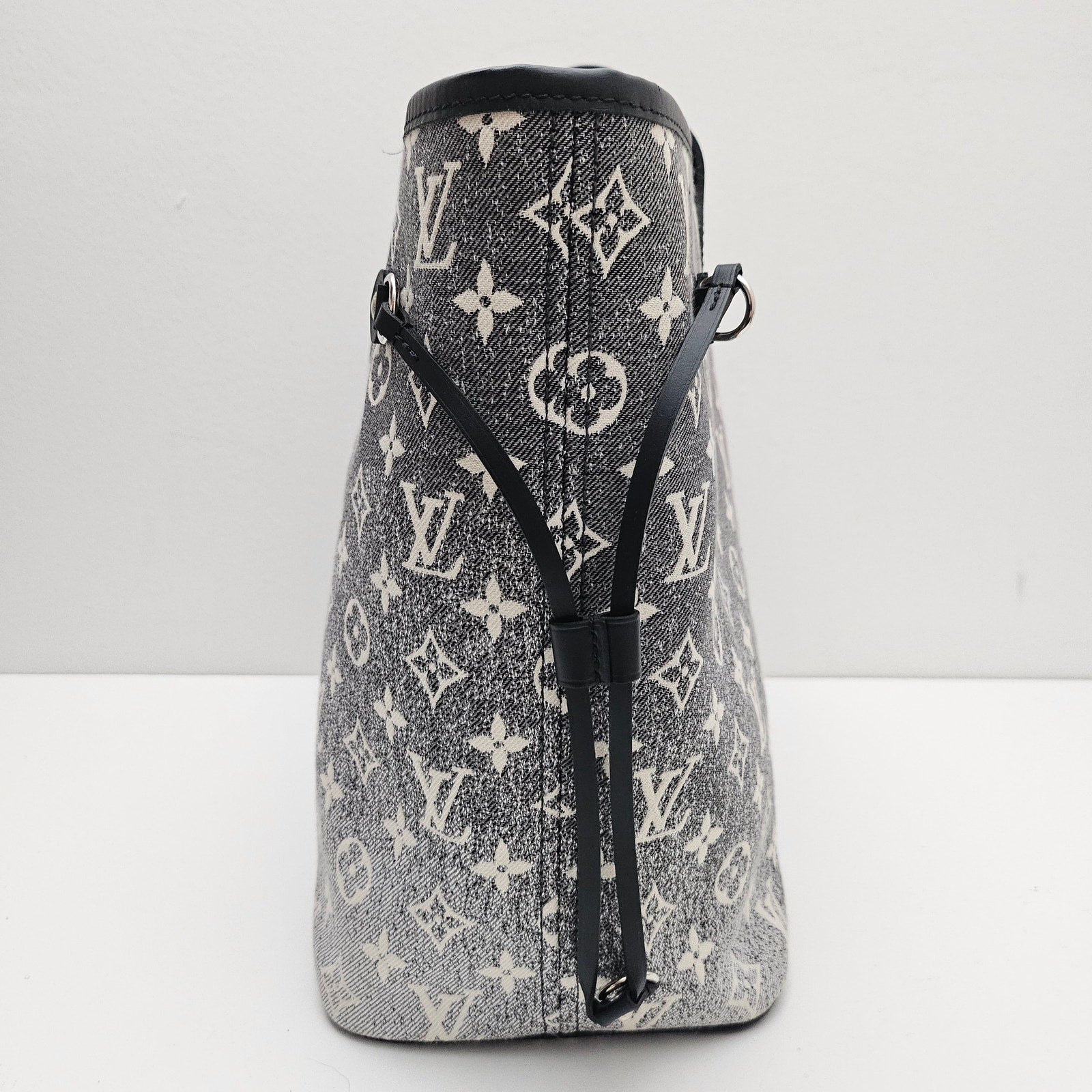 Louis Vuitton Denim Monogram Jacquard Neverfull MM Tote Grey