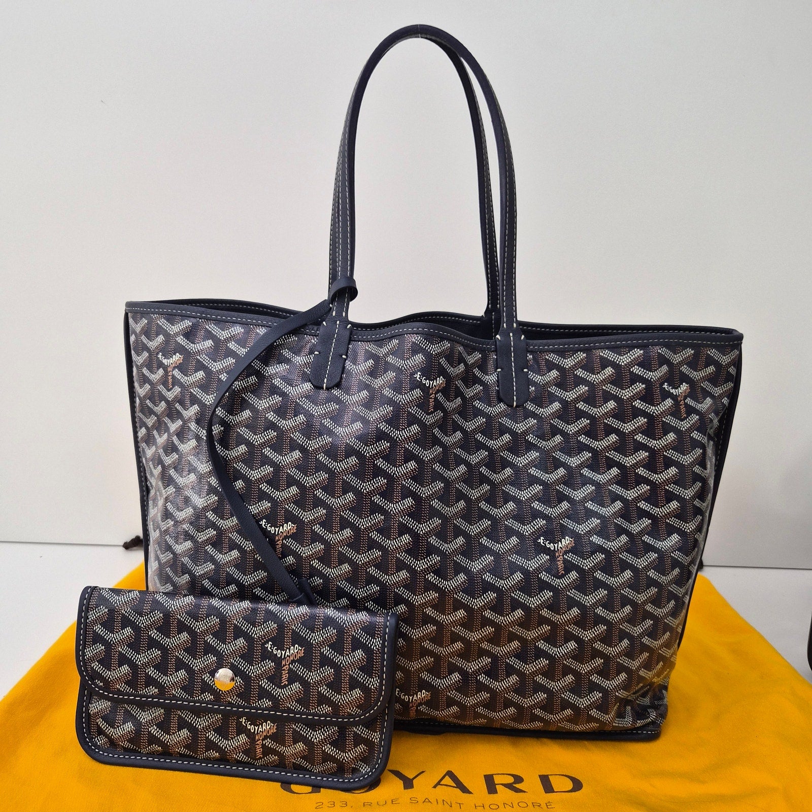 Goyard Reversible Anjou PM Tote Navy