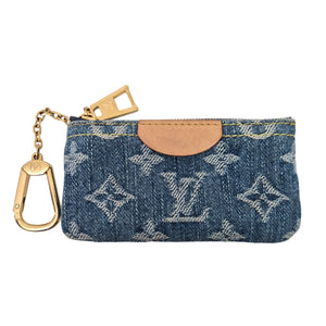 Louis Vuitton Monogram Denim Key Pouch Denim Blue
