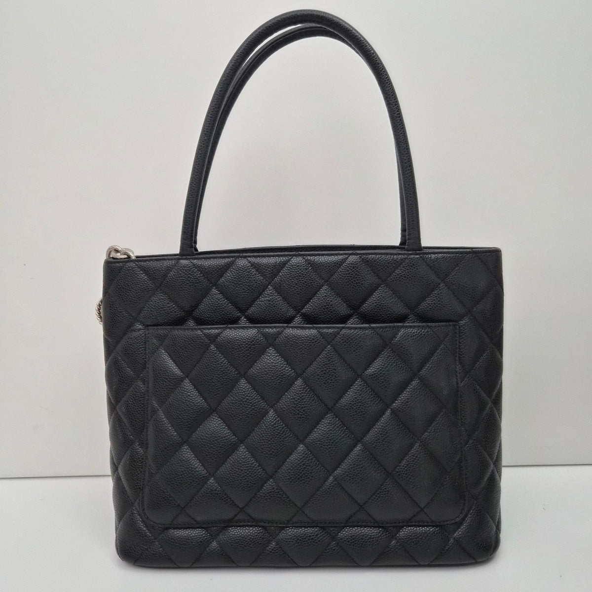 Chanel Caviar Quilted Medallion Tote Black