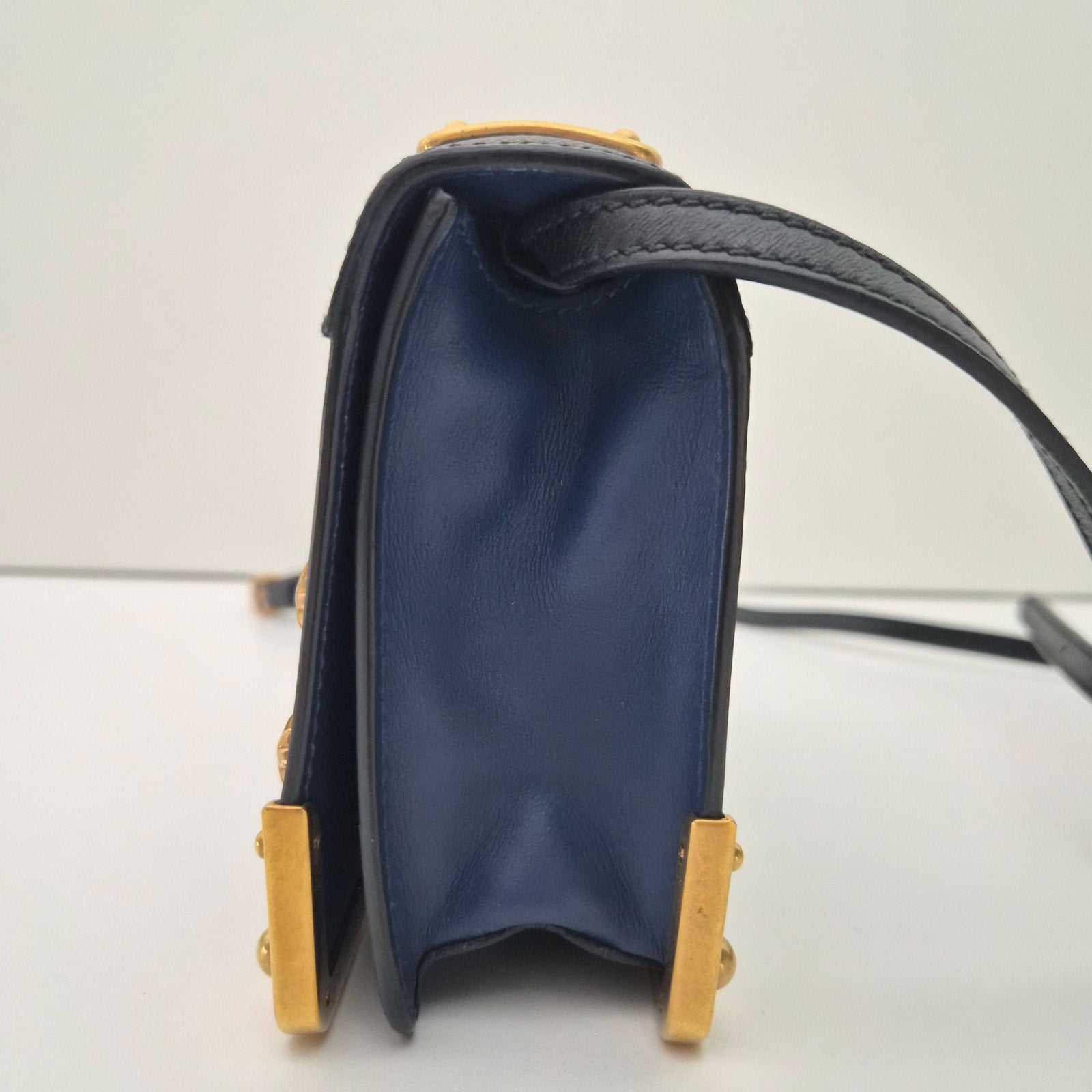 Prada Blue Cahier Small Astrology Moon Star Crossbody Bag