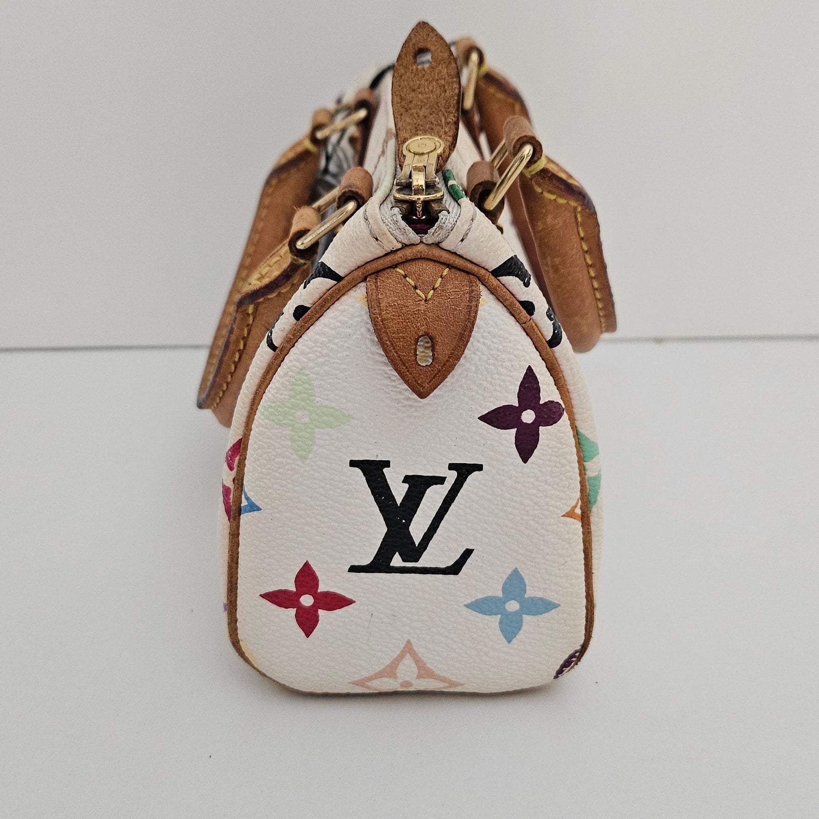 Louis Vuitton Takashi Murakami White Multicolor Mini Speedy