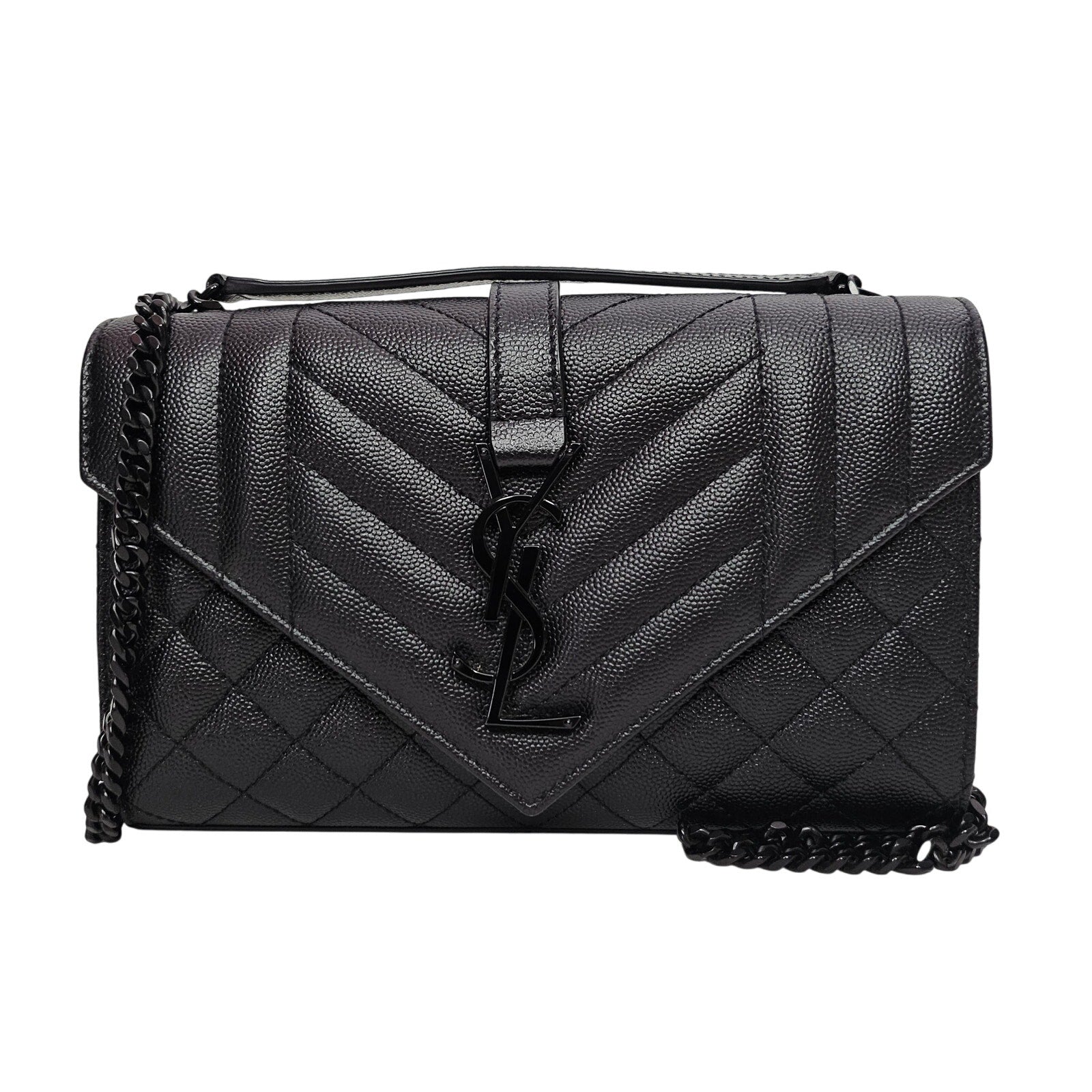 Saint Laurent Small So Black Triquit Envelope Bag