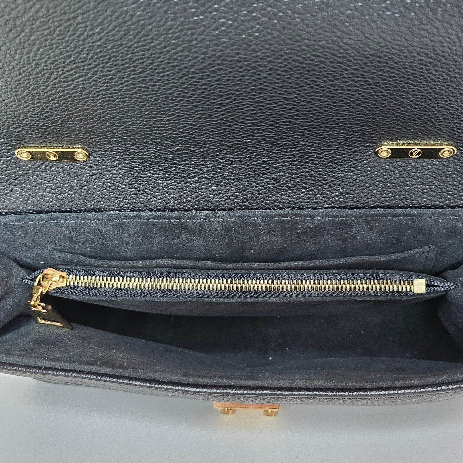 Louis Vuitton Madeleine BB Empreinte Leather Top Handle Bag Black