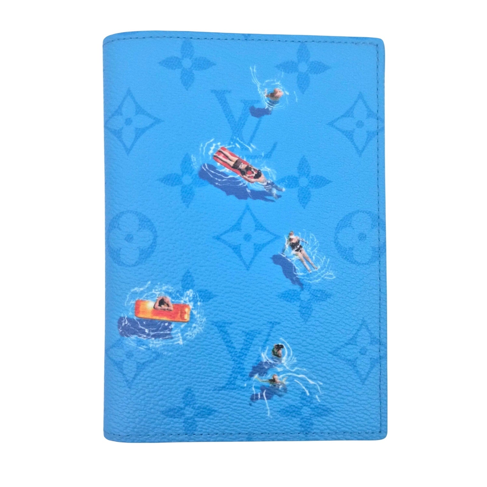 Louis Vuitton Monogram Sports Passport Cover Pool Blue