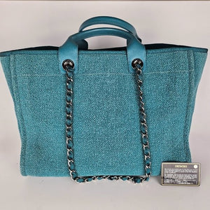 Chanel Deauville Tote Boucle Green Medium