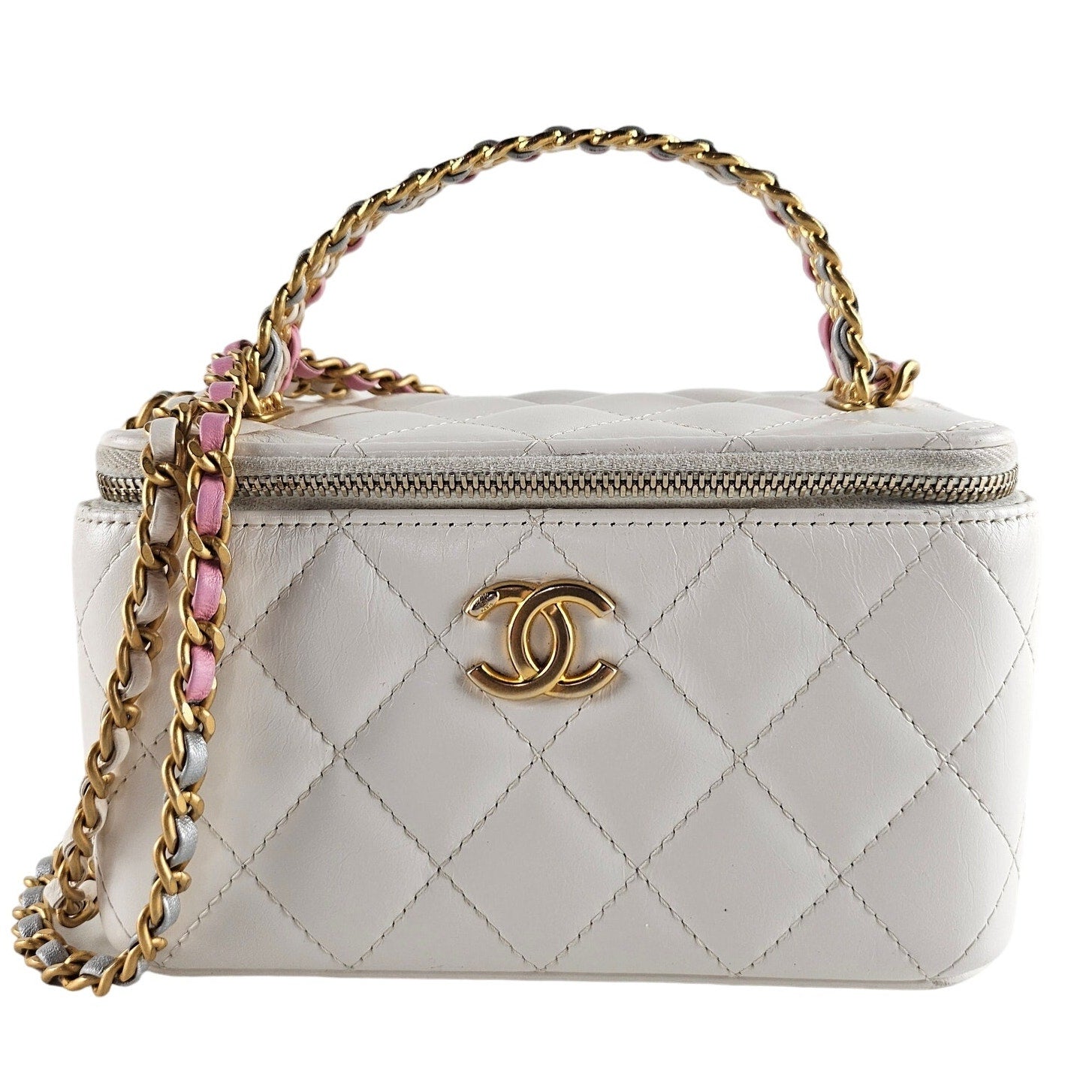 Chanel White Pick Me Up Vanity Crossbody Bag