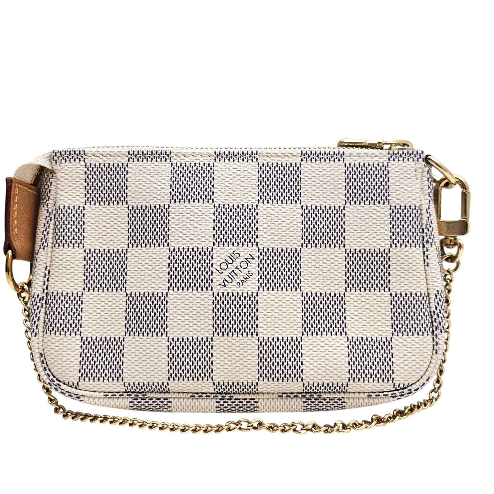 Louis Vuitton Damier Azur Mini Pochette Accessoires White Pouch