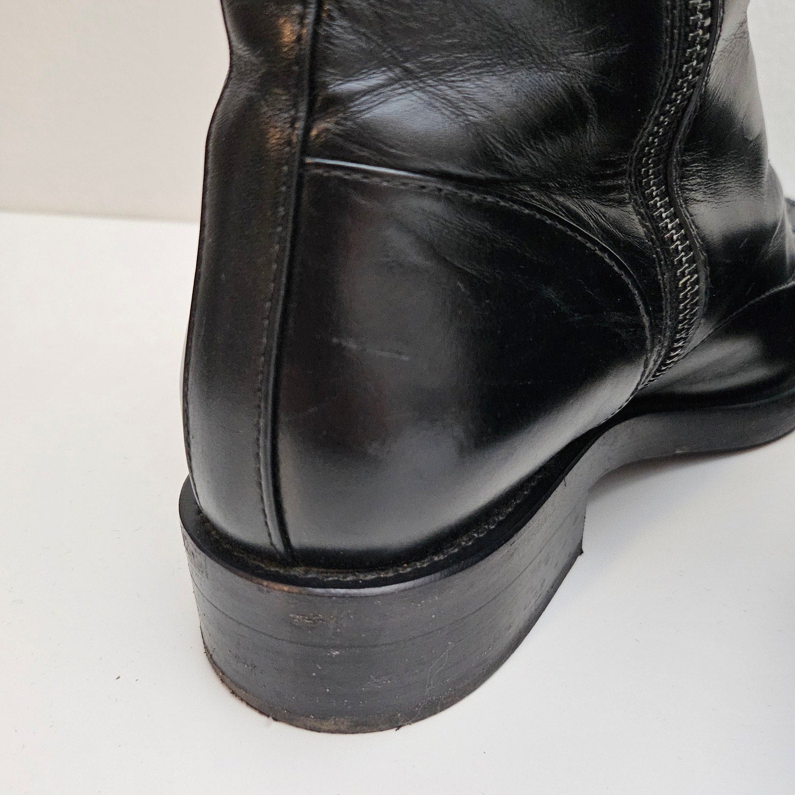 Chanel Black Leather Cc Combat Boots US 8 / EU 38