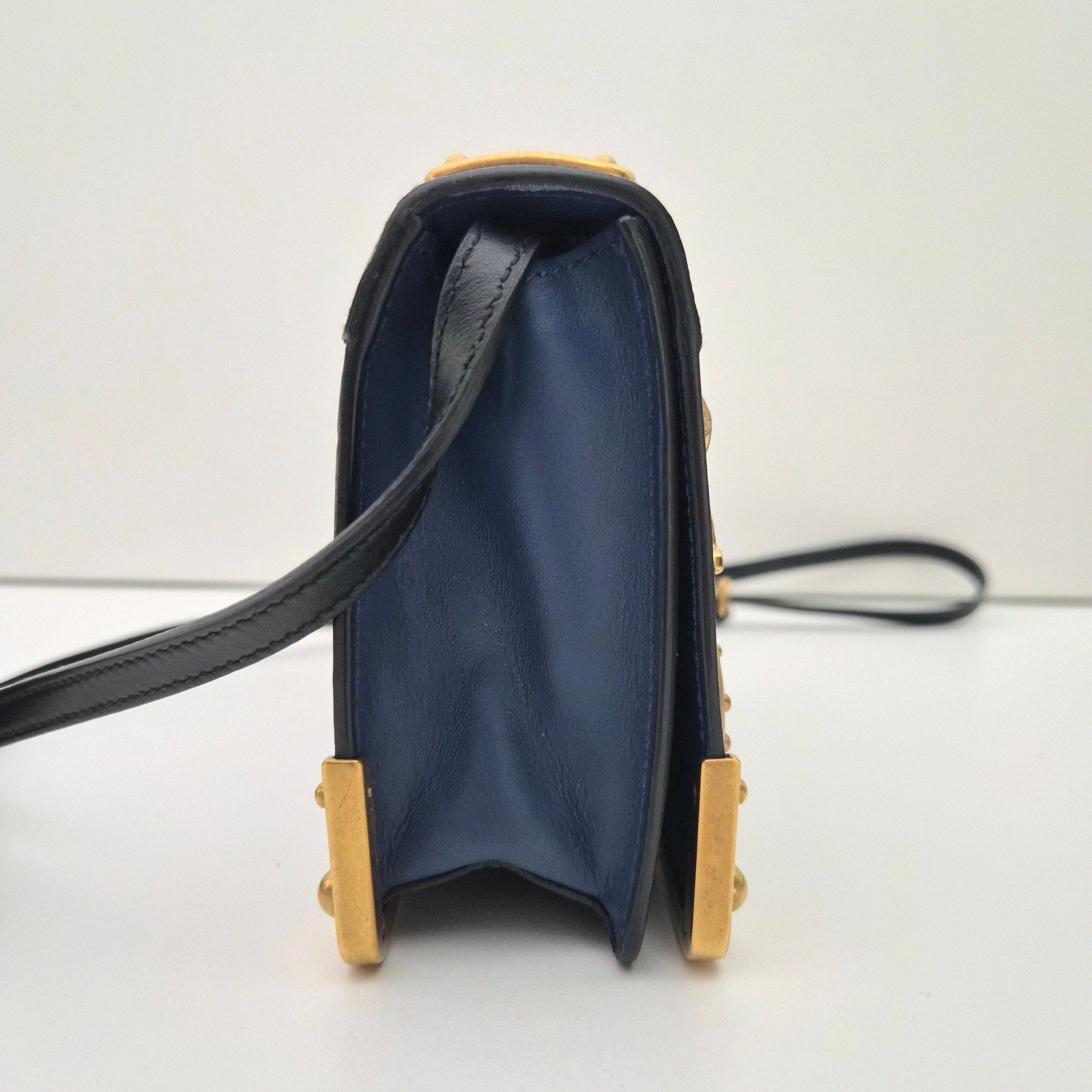 Prada Blue Cahier Small Astrology Moon Star Crossbody Bag