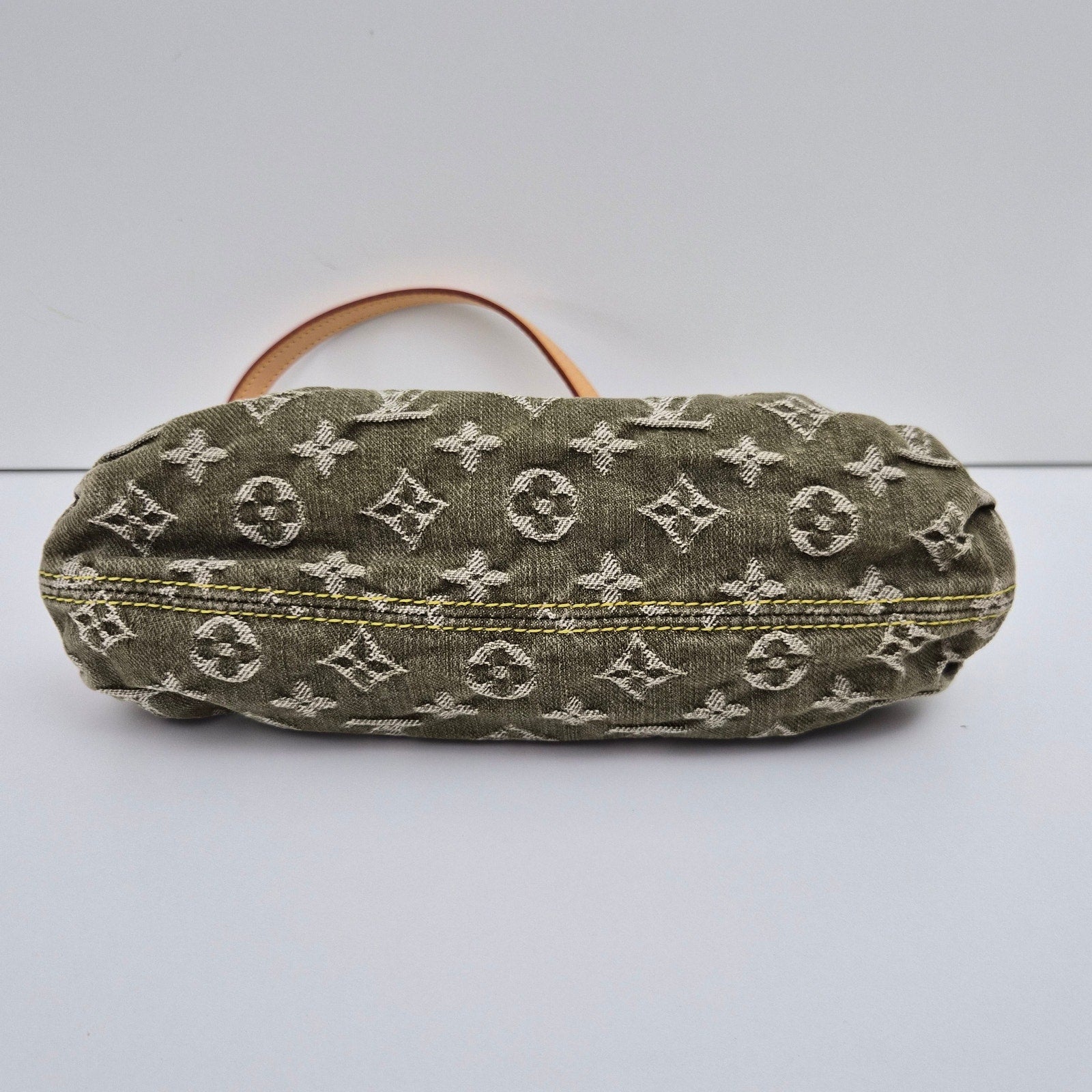 Louis Vuitton Green Denim Mini Pleaty Shoulder Bag