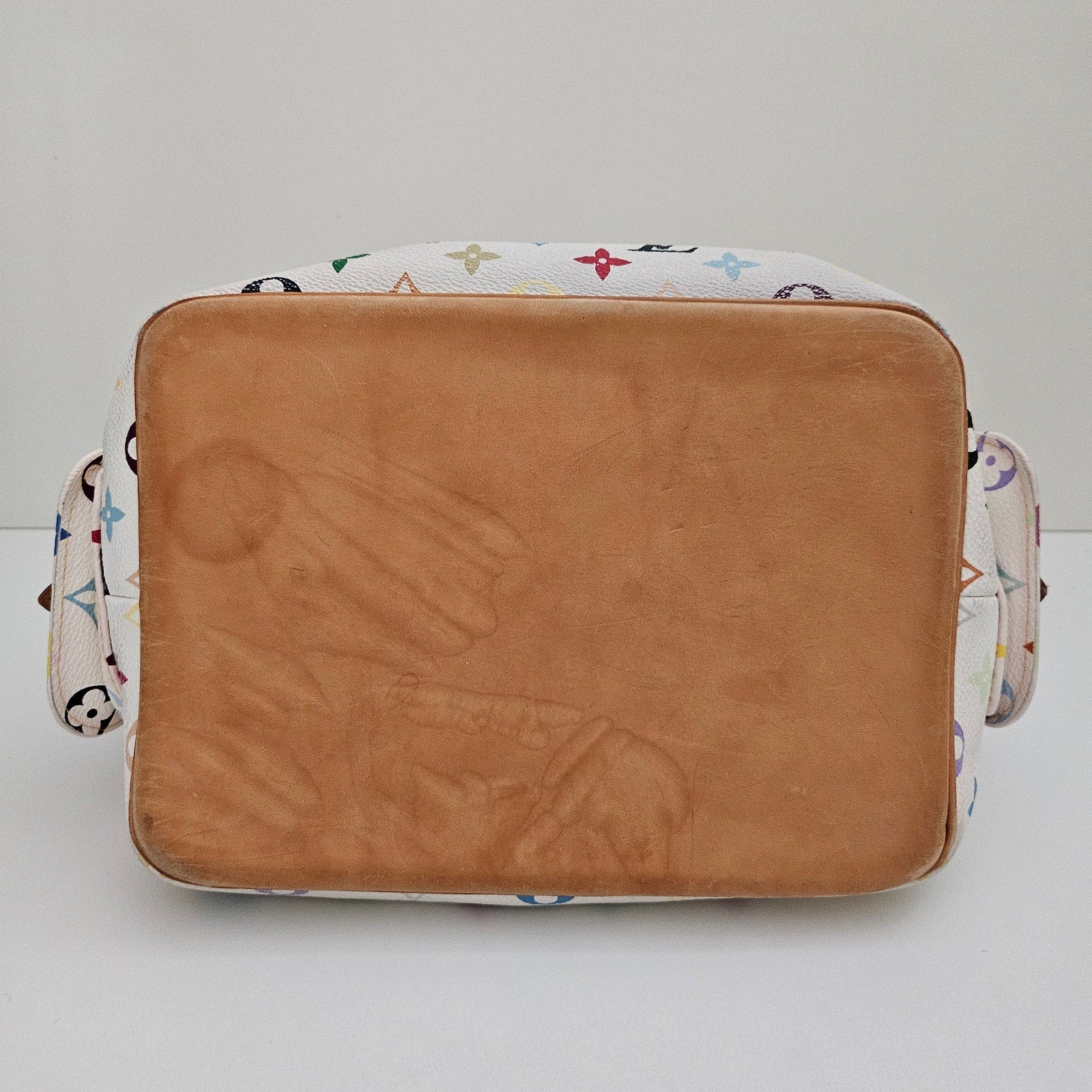Louis Vuitton Takashi Murakami Monogram Multicolor Petit Noe White Bucket Bag