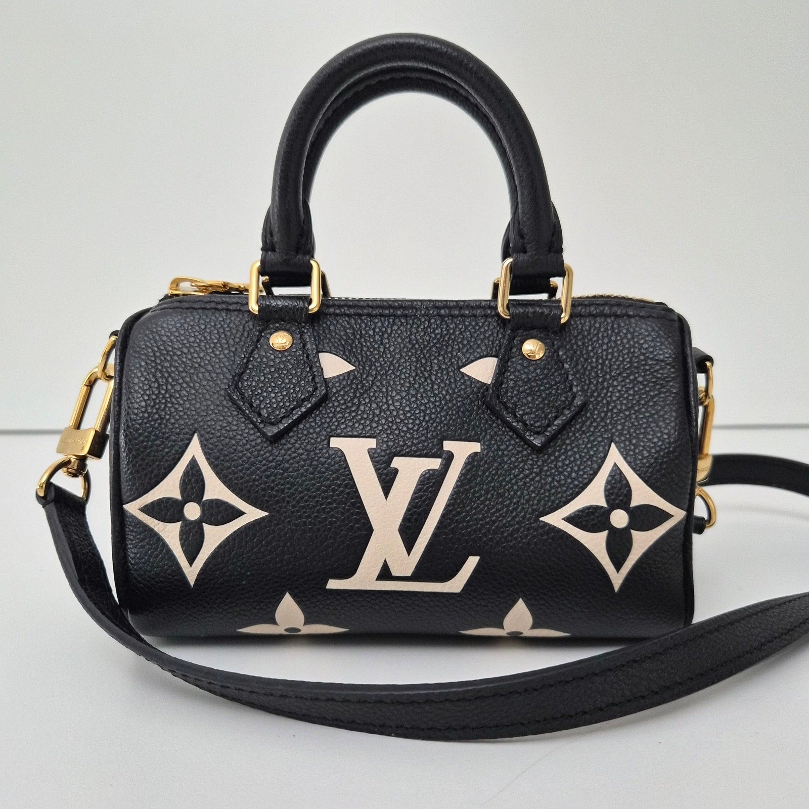 Louis Vuitton Empreinte Monogram Giant Nano Speedy Black White