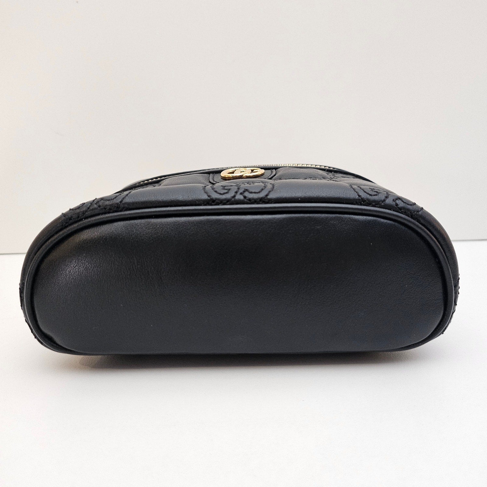 Gucci  Calfskin GG Matelasse Mini Top Handle Bag Black