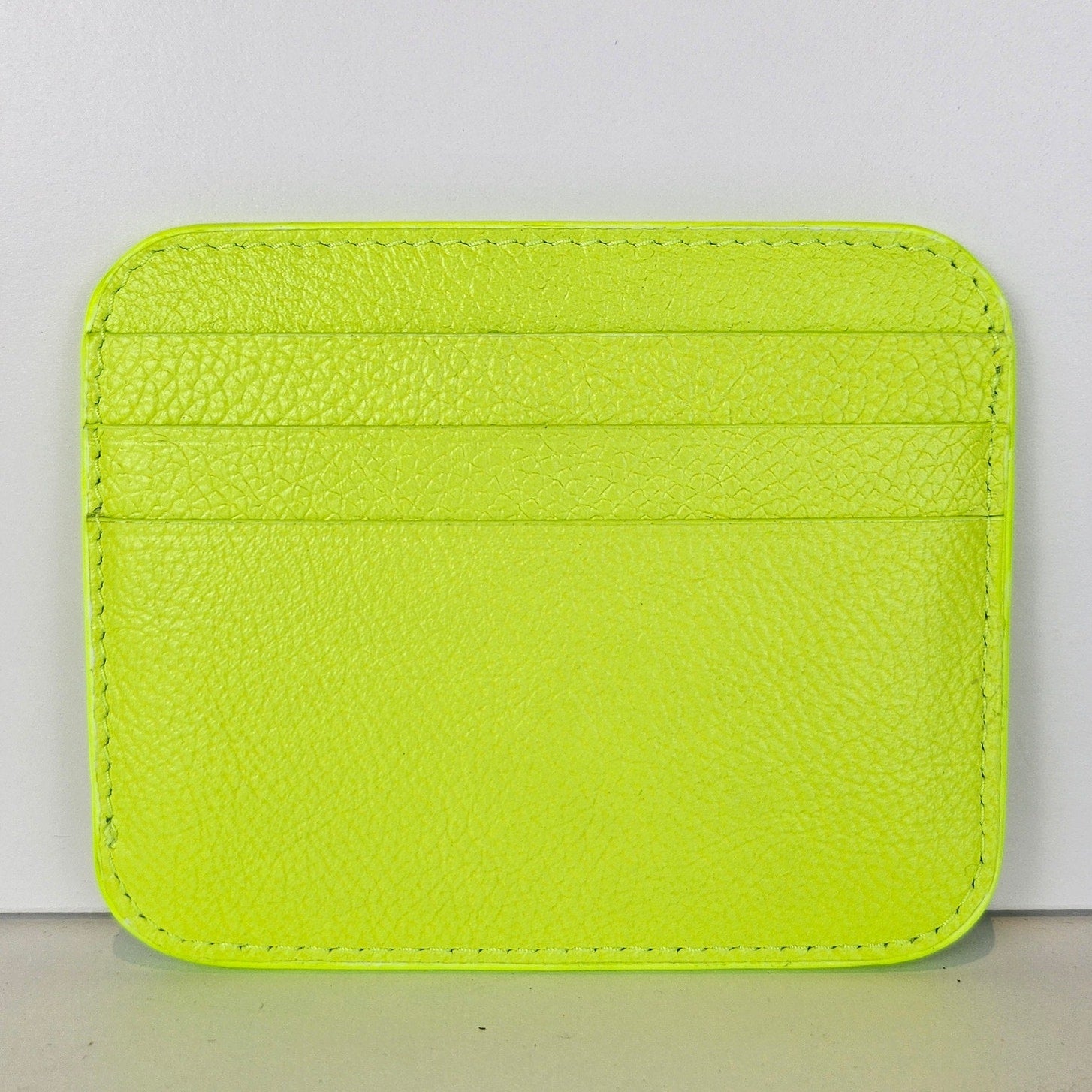 Balenciaga Everyday Neon Yellow Card Holder