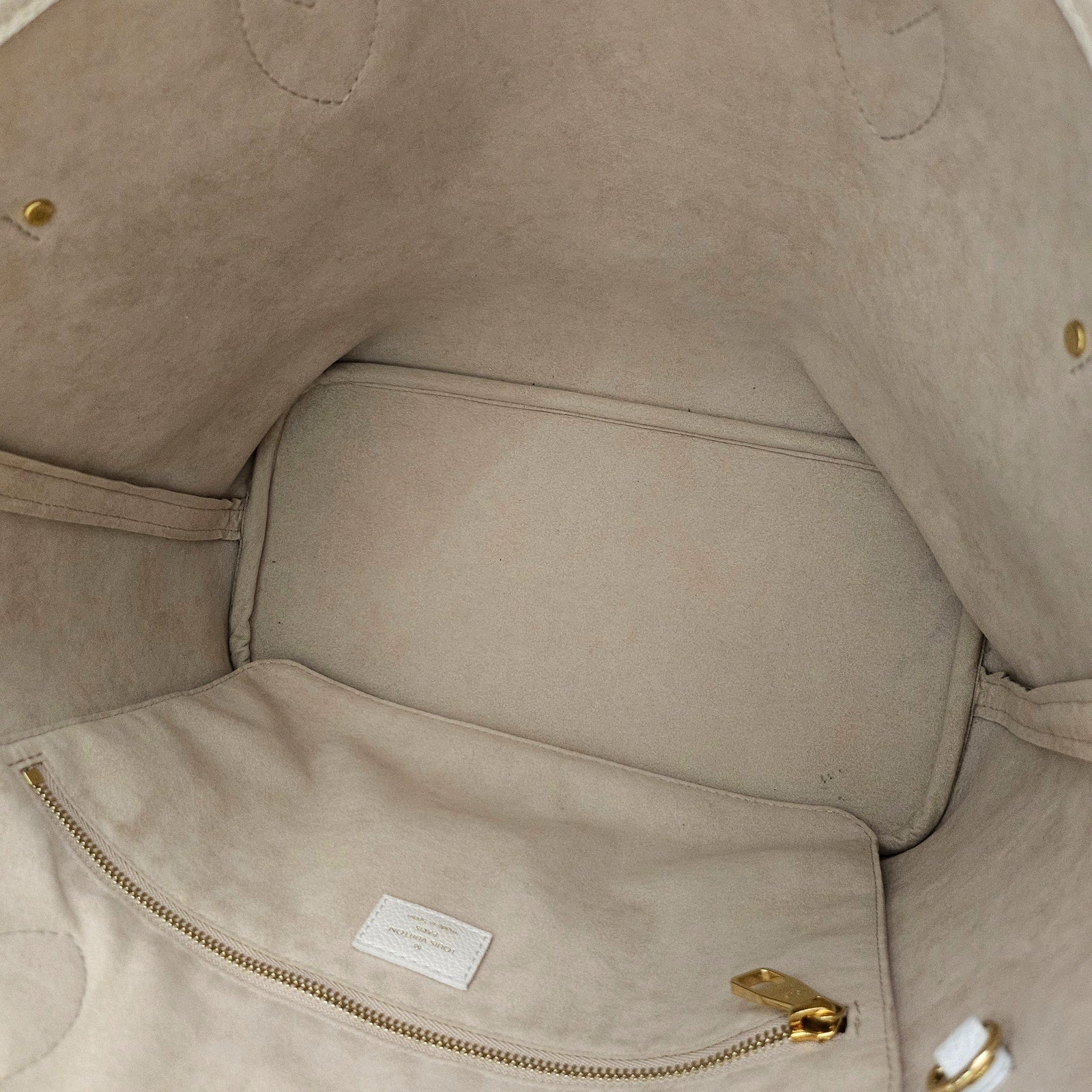 Louis Vuitton Neverfull NM Tote Spring in the City Monogram Empreinte Leather MM Kaki/Beige/Crea