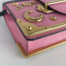 Load image into Gallery viewer, Prada Light Pink Astrology Moon Stars Cahier Leather Crossbody Bag
