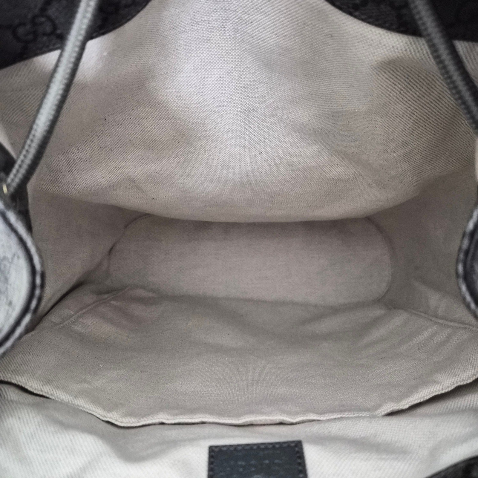 Gucci Ophidia Large Double Buckle Gray GG Canvas Backpack New