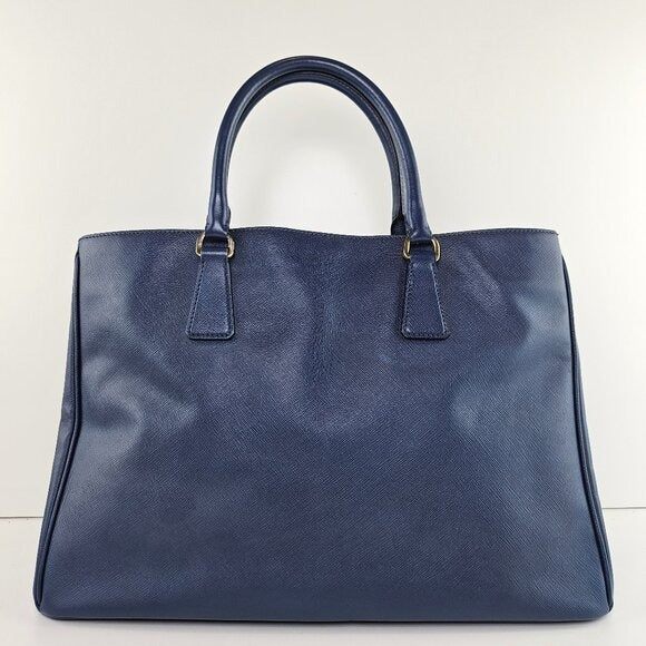 Prada Saffiano Leather Lux Large Tote Blue