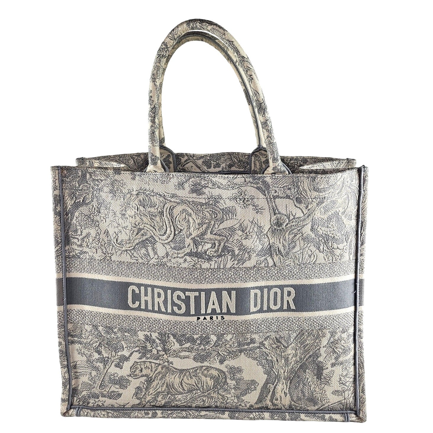 Christian Dior Toile de Jouy Book Tote Large Grey 2021