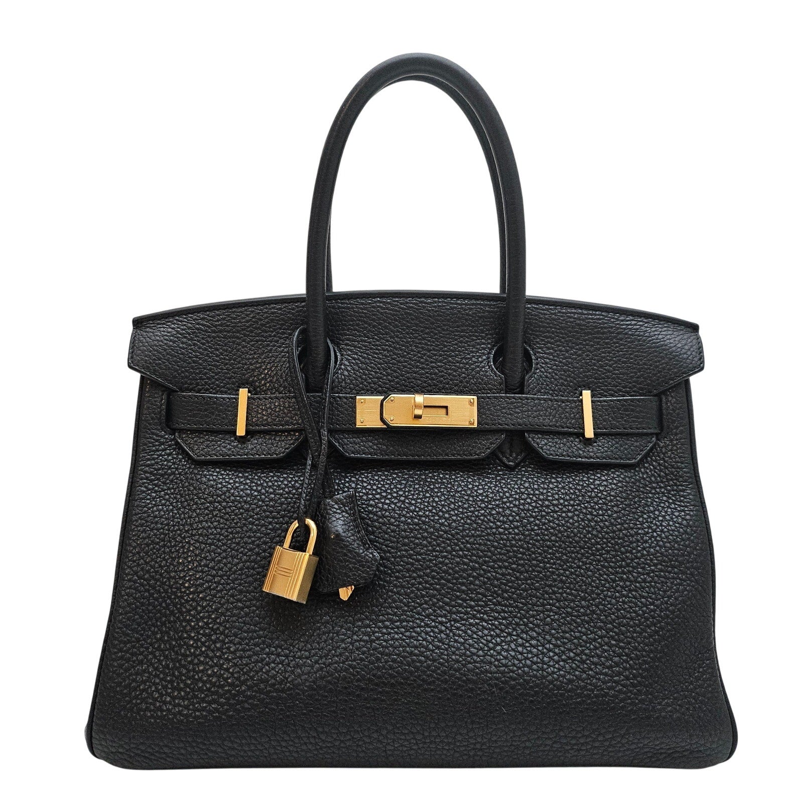 Hermes Birkin 30 Togo Leather Noir Black Gold Hardware