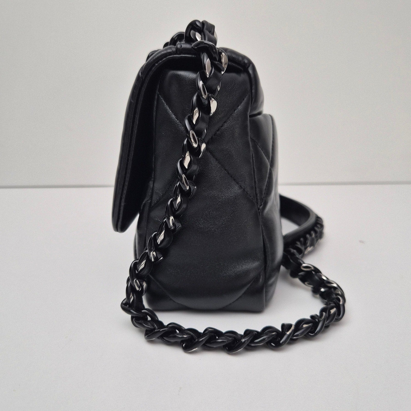 Chanel So Black Lambskin Quilted Small 19 Flap