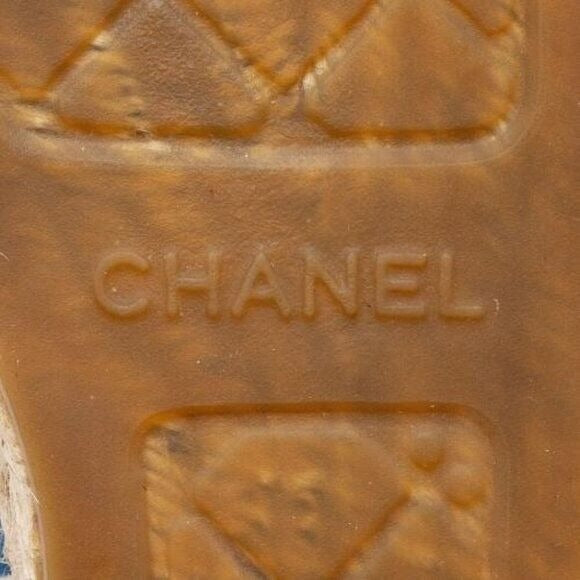 Chanel Blue Suede Cc Logo Espadrilles US 7 / EU 37