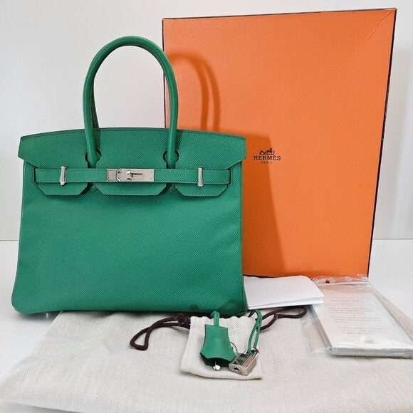 Hermes Birkin 30 Epsom Leather Cactus Green