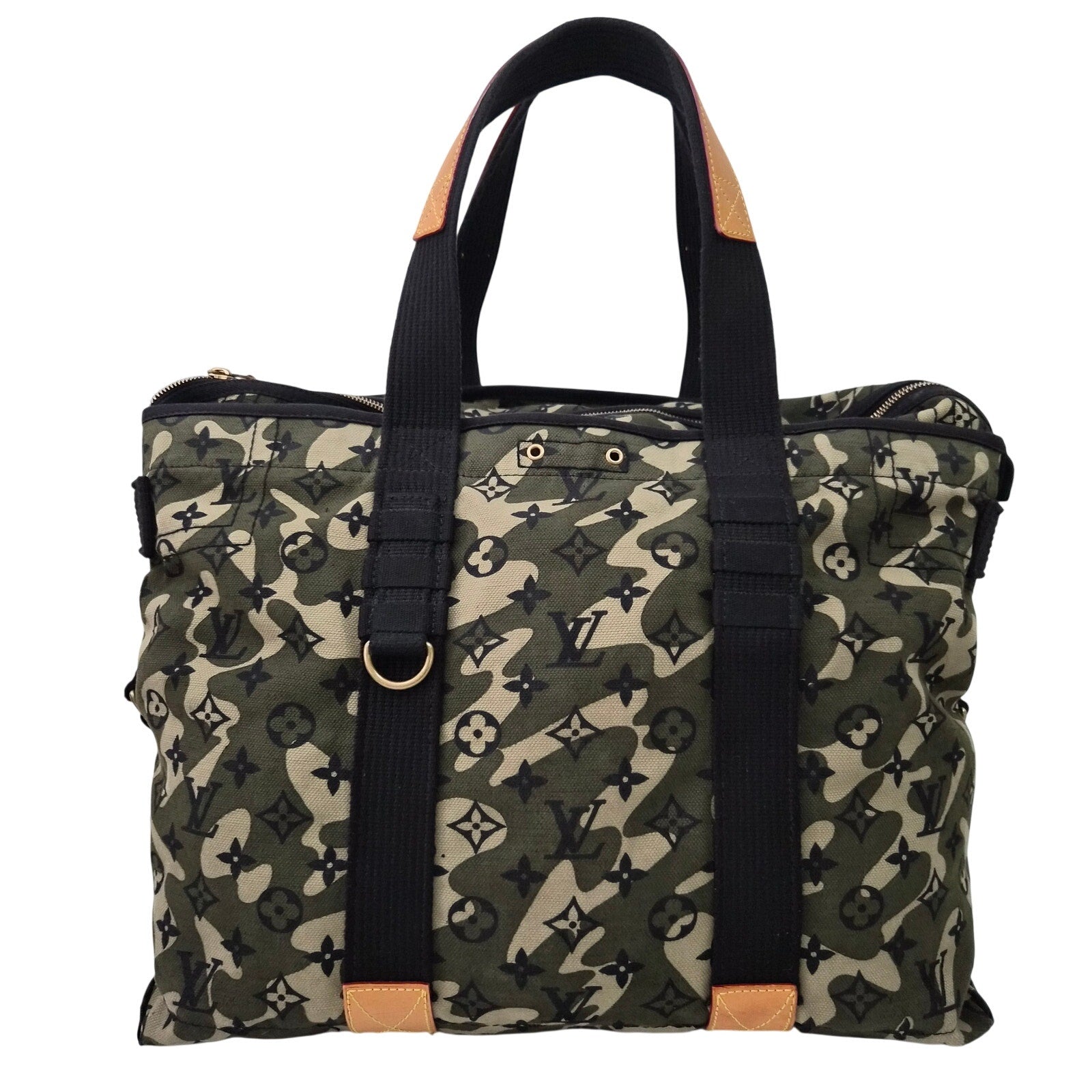 Louis Vuitton Takashi Murakami Green Monogramouflage Treillis Canvas