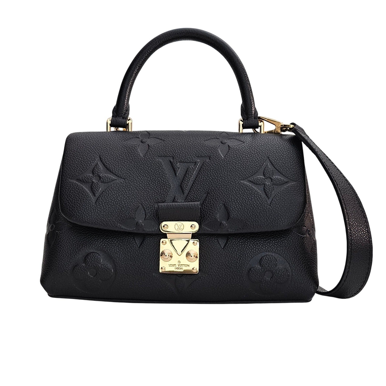 Louis Vuitton Madeleine BB Empreinte Leather Top Handle Bag Black
