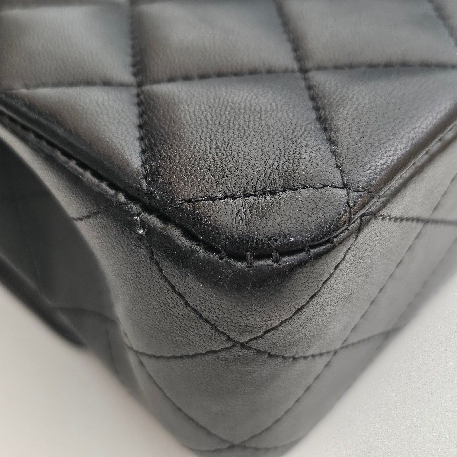 Chanel Lambskin Quilted Medium Double Flap So Black