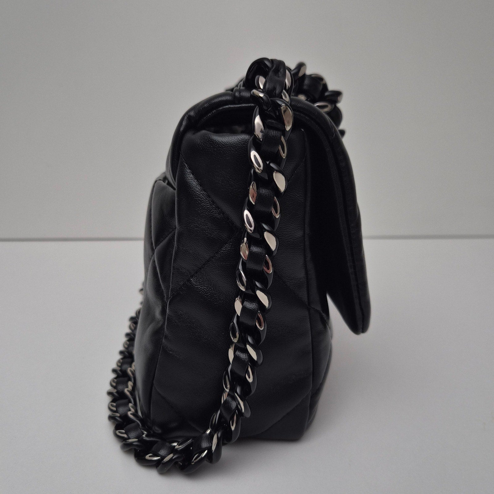 Chanel So Black Lambskin Quilted Small 19 Flap