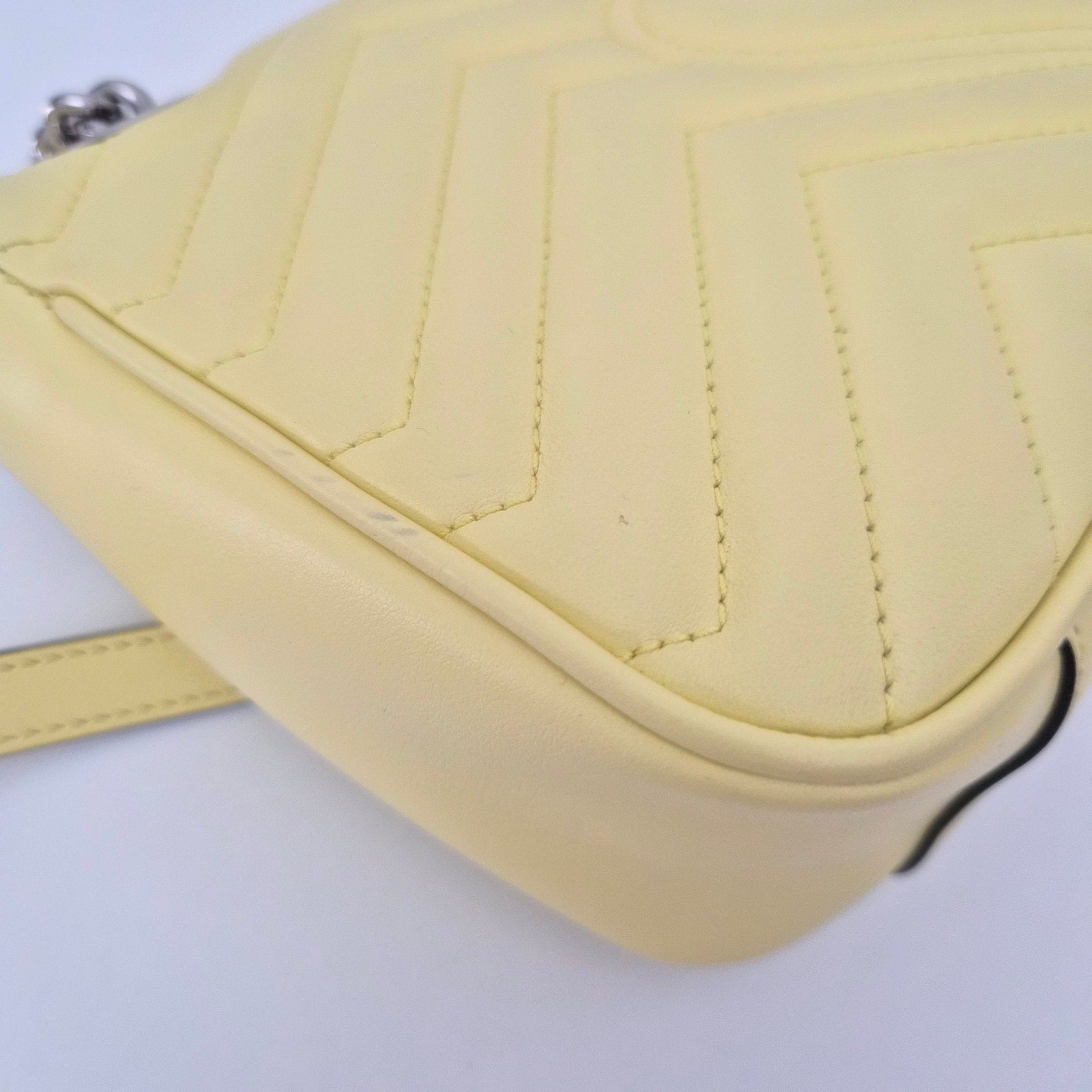Gucci Marmont Small Leather Shoulder Bag Yellow